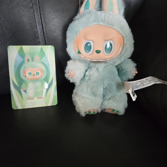 Labubu Big Into Energy Serenity green color plush toy...